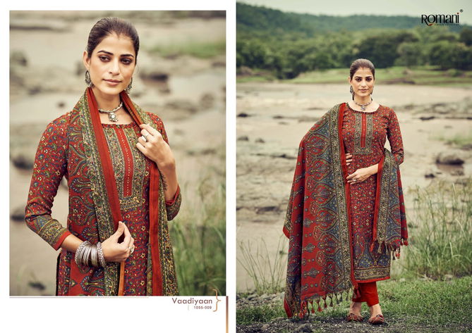 Romani Vaadiyaan Pashmina Casual Wear Wholesale Dress Material Collection